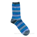 Nordic style cotton small diamond short crew socks